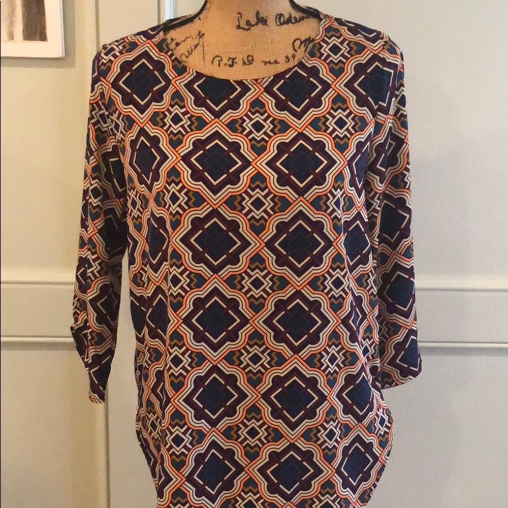 Ladies Geometric Print Blouse
